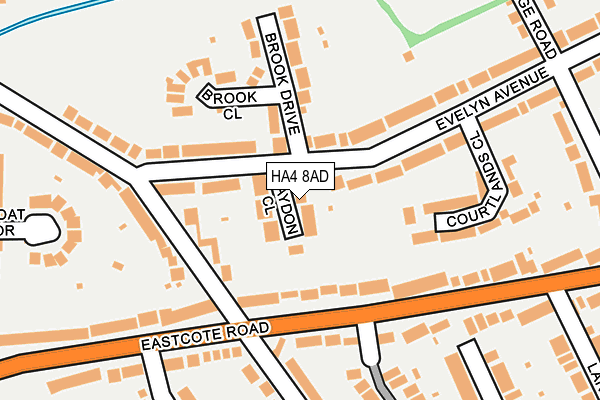 HA4 8AD map - OS OpenMap – Local (Ordnance Survey) HA4 8AD map - OS OpenMap – Local (Ordnance Survey)
