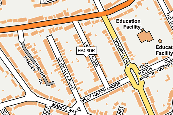 HA4 8DR map - OS OpenMap – Local (Ordnance Survey) HA4 8DR map - OS OpenMap – Local (Ordnance Survey)