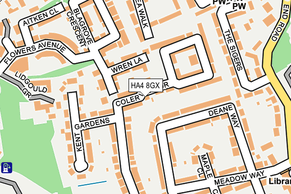 HA4 8GX map - OS OpenMap – Local (Ordnance Survey) HA4 8GX map - OS OpenMap – Local (Ordnance Survey)