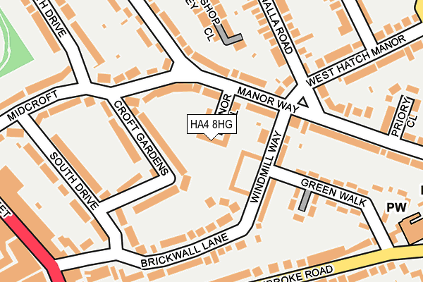 HA4 8HG map - OS OpenMap – Local (Ordnance Survey) HA4 8HG map - OS OpenMap – Local (Ordnance Survey)