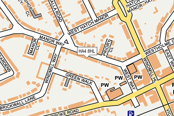 HA4 8HL map - OS OpenMap – Local (Ordnance Survey) HA4 8HL map - OS OpenMap – Local (Ordnance Survey)