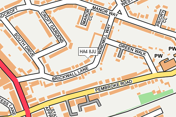 HA4 8JU map - OS OpenMap – Local (Ordnance Survey) HA4 8JU map - OS OpenMap – Local (Ordnance Survey)
