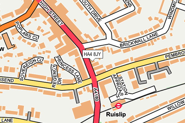 HA4 8JY map - OS OpenMap – Local (Ordnance Survey) HA4 8JY map - OS OpenMap – Local (Ordnance Survey)