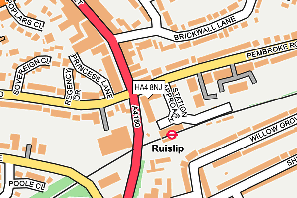 HA4 8NJ map - OS OpenMap – Local (Ordnance Survey) HA4 8NJ map - OS OpenMap – Local (Ordnance Survey)