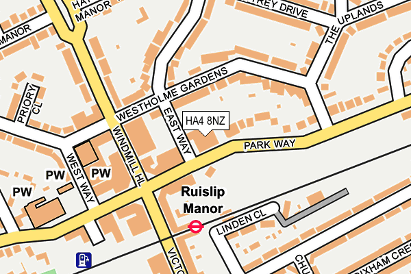 HA4 8NZ map - OS OpenMap – Local (Ordnance Survey) HA4 8NZ map - OS OpenMap – Local (Ordnance Survey)