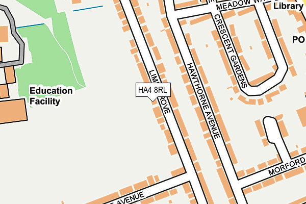 HA4 8RL map - OS OpenMap – Local (Ordnance Survey) HA4 8RL map - OS OpenMap – Local (Ordnance Survey)