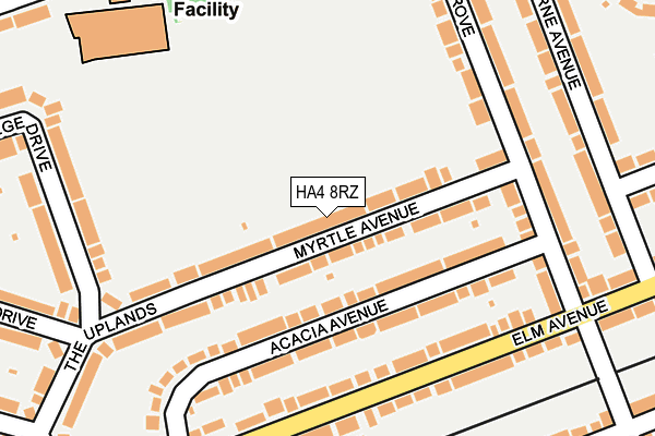 HA4 8RZ map - OS OpenMap – Local (Ordnance Survey) HA4 8RZ map - OS OpenMap – Local (Ordnance Survey)