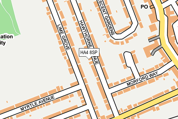 HA4 8SP map - OS OpenMap – Local (Ordnance Survey)