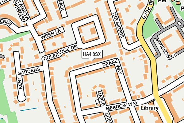 HA4 8SX map - OS OpenMap – Local (Ordnance Survey) HA4 8SX map - OS OpenMap – Local (Ordnance Survey)