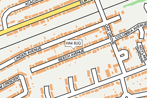 HA4 8UQ map - OS OpenMap – Local (Ordnance Survey)