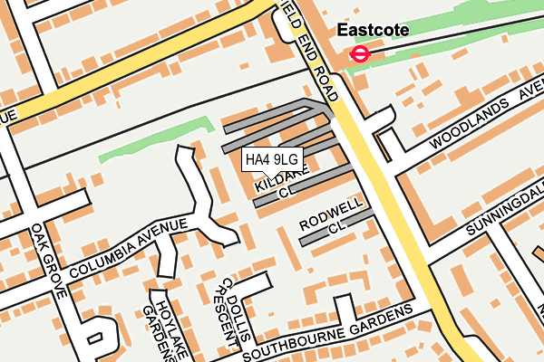 HA4 9LG map - OS OpenMap – Local (Ordnance Survey) HA4 9LG map - OS OpenMap – Local (Ordnance Survey)