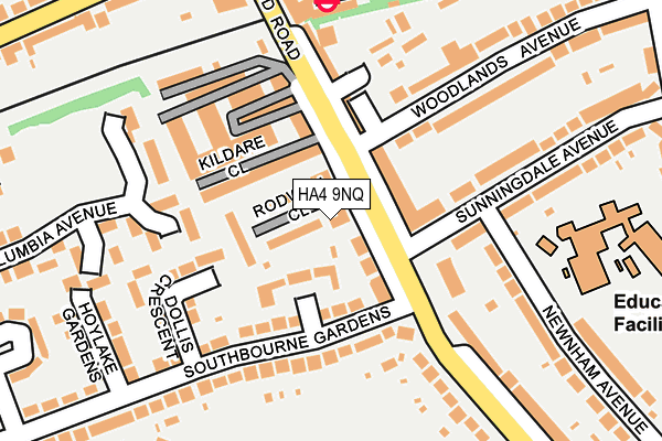 HA4 9NQ map - OS OpenMap – Local (Ordnance Survey) HA4 9NQ map - OS OpenMap – Local (Ordnance Survey)