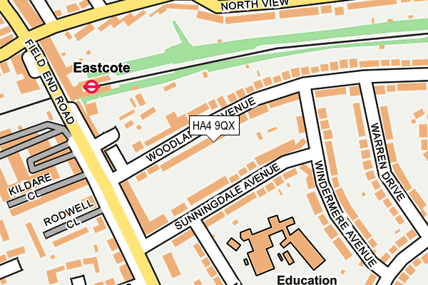 HA4 9QX map - OS OpenMap – Local (Ordnance Survey) HA4 9QX map - OS OpenMap – Local (Ordnance Survey)