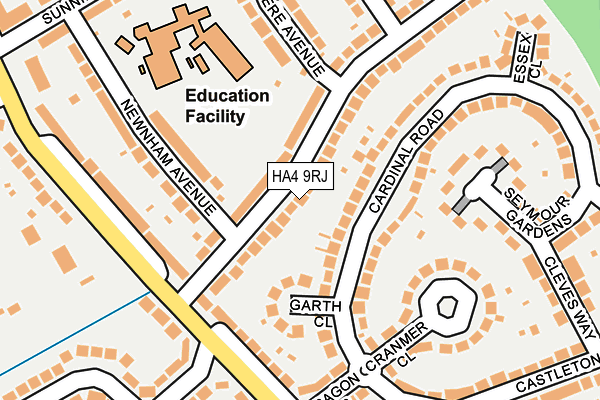 HA4 9RJ map - OS OpenMap – Local (Ordnance Survey) HA4 9RJ map - OS OpenMap – Local (Ordnance Survey)