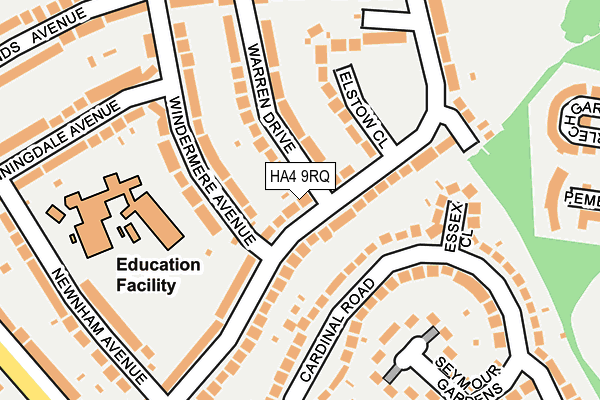 HA4 9RQ map - OS OpenMap – Local (Ordnance Survey) HA4 9RQ map - OS OpenMap – Local (Ordnance Survey)