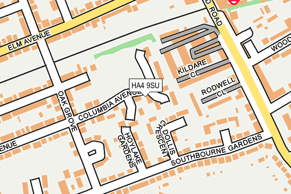 HA4 9SU map - OS OpenMap – Local (Ordnance Survey) HA4 9SU map - OS OpenMap – Local (Ordnance Survey)