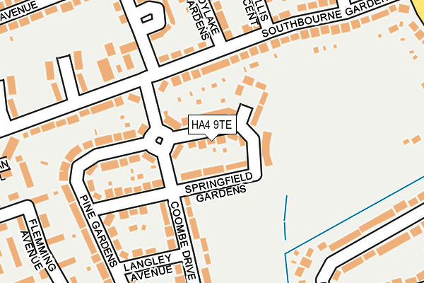 HA4 9TE map - OS OpenMap – Local (Ordnance Survey) HA4 9TE map - OS OpenMap – Local (Ordnance Survey)