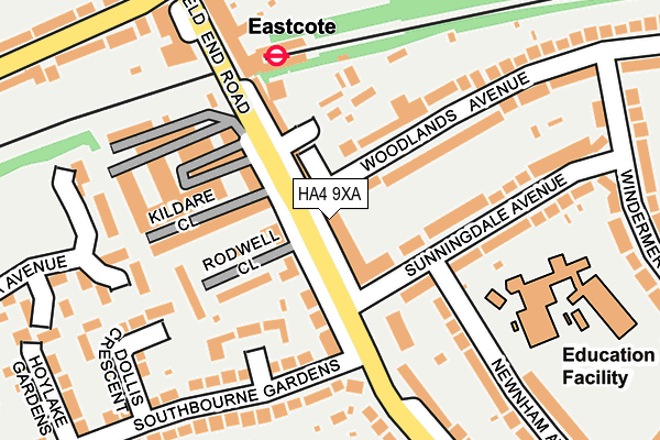 HA4 9XA map - OS OpenMap – Local (Ordnance Survey) HA4 9XA map - OS OpenMap – Local (Ordnance Survey)