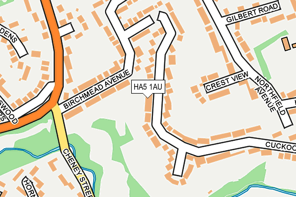 HA5 1AU map - OS OpenMap – Local (Ordnance Survey) HA5 1AU map - OS OpenMap – Local (Ordnance Survey)