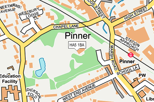 HA5 1BA map - OS OpenMap – Local (Ordnance Survey) HA5 1BA map - OS OpenMap – Local (Ordnance Survey)