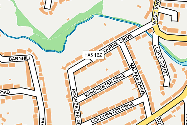 HA5 1BZ map - OS OpenMap – Local (Ordnance Survey) HA5 1BZ map - OS OpenMap – Local (Ordnance Survey)