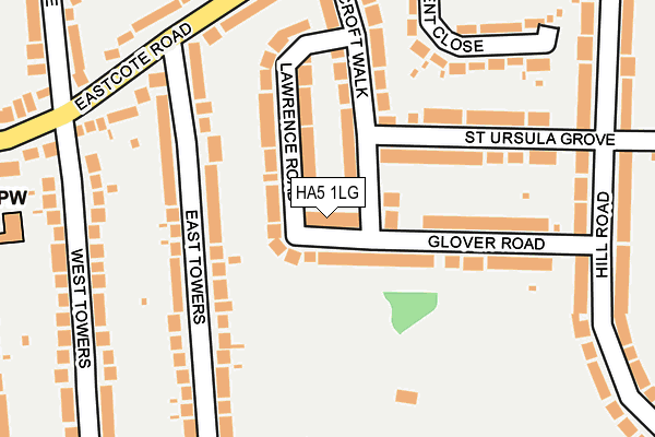 HA5 1LG map - OS OpenMap – Local (Ordnance Survey)