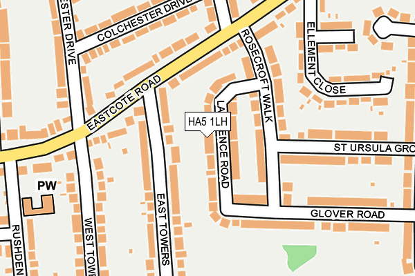 HA5 1LH map - OS OpenMap – Local (Ordnance Survey) HA5 1LH map - OS OpenMap – Local (Ordnance Survey)