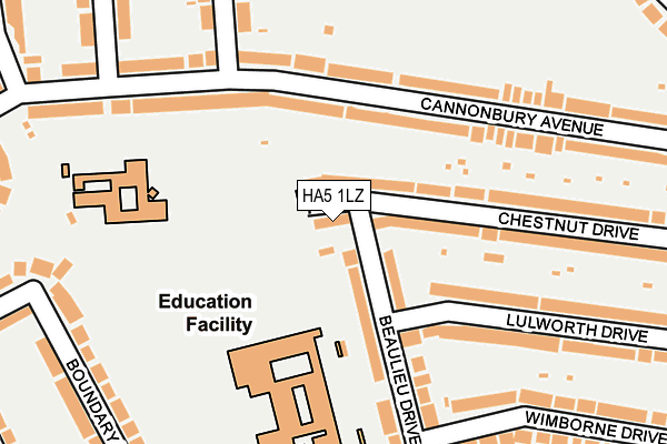 HA5 1LZ map - OS OpenMap – Local (Ordnance Survey) HA5 1LZ map - OS OpenMap – Local (Ordnance Survey)