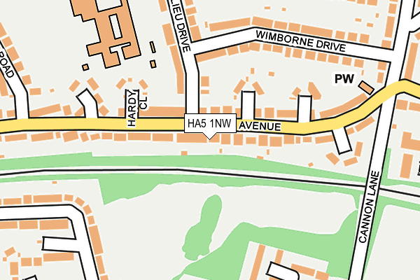 HA5 1NW map - OS OpenMap – Local (Ordnance Survey) HA5 1NW map - OS OpenMap – Local (Ordnance Survey)