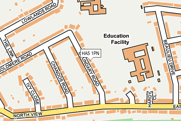 HA5 1PN map - OS OpenMap – Local (Ordnance Survey) HA5 1PN map - OS OpenMap – Local (Ordnance Survey)