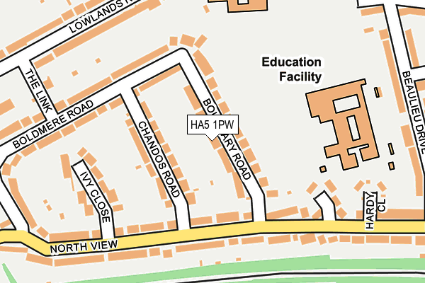 HA5 1PW map - OS OpenMap – Local (Ordnance Survey) HA5 1PW map - OS OpenMap – Local (Ordnance Survey)