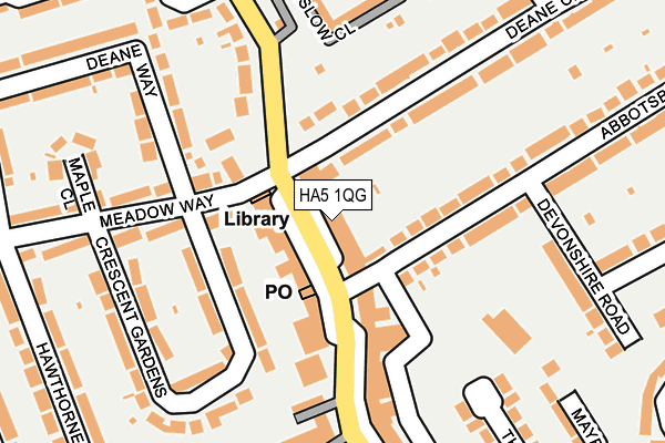 HA5 1QG map - OS OpenMap – Local (Ordnance Survey) HA5 1QG map - OS OpenMap – Local (Ordnance Survey)