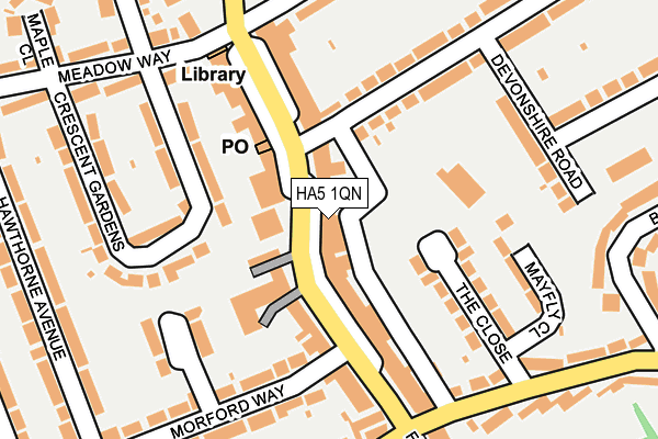HA5 1QN map - OS OpenMap – Local (Ordnance Survey) HA5 1QN map - OS OpenMap – Local (Ordnance Survey)