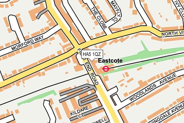 HA5 1QZ map - OS OpenMap – Local (Ordnance Survey)