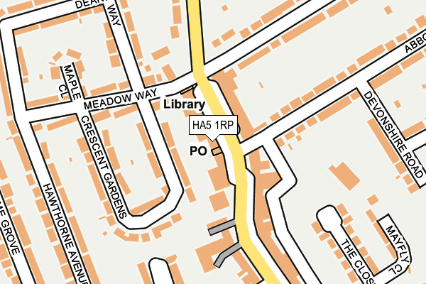 HA5 1RP map - OS OpenMap – Local (Ordnance Survey) HA5 1RP map - OS OpenMap – Local (Ordnance Survey)