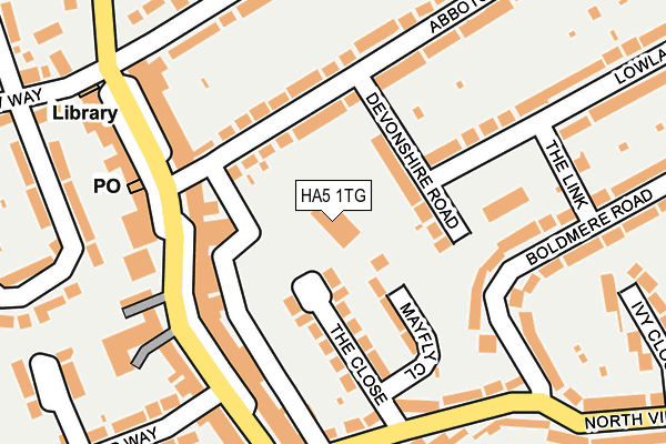 HA5 1TG map - OS OpenMap – Local (Ordnance Survey) HA5 1TG map - OS OpenMap – Local (Ordnance Survey)
