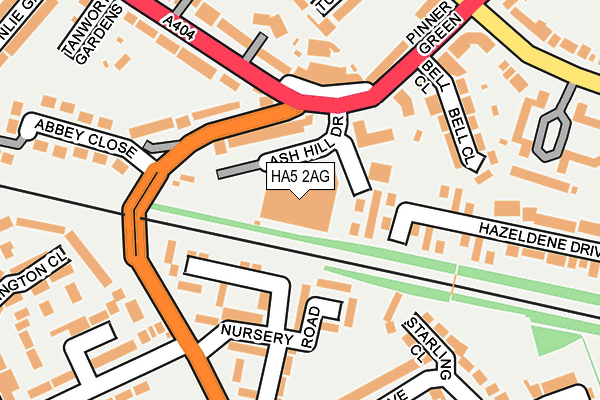 HA5 2AG map - OS OpenMap – Local (Ordnance Survey) HA5 2AG map - OS OpenMap – Local (Ordnance Survey)