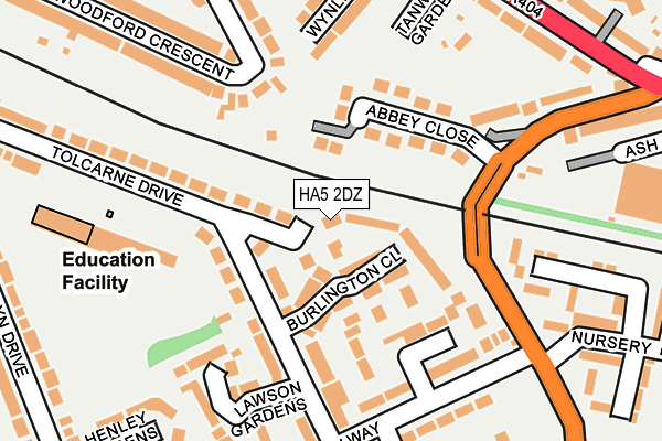 HA5 2DZ map - OS OpenMap – Local (Ordnance Survey) HA5 2DZ map - OS OpenMap – Local (Ordnance Survey)