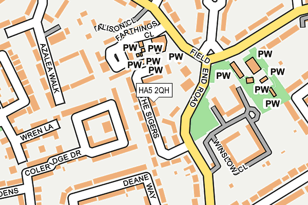 HA5 2QH map - OS OpenMap – Local (Ordnance Survey) HA5 2QH map - OS OpenMap – Local (Ordnance Survey)