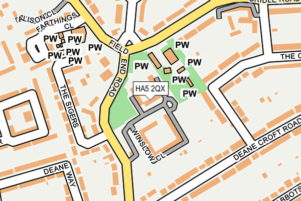 HA5 2QX map - OS OpenMap – Local (Ordnance Survey) HA5 2QX map - OS OpenMap – Local (Ordnance Survey)