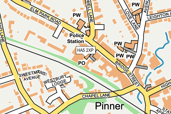HA5 2XP map - OS OpenMap – Local (Ordnance Survey) HA5 2XP map - OS OpenMap – Local (Ordnance Survey)