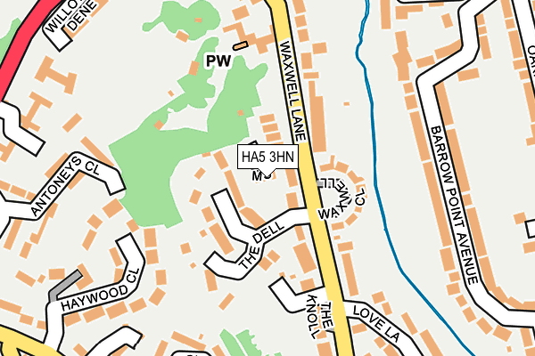 HA5 3HN map - OS OpenMap – Local (Ordnance Survey) HA5 3HN map - OS OpenMap – Local (Ordnance Survey)