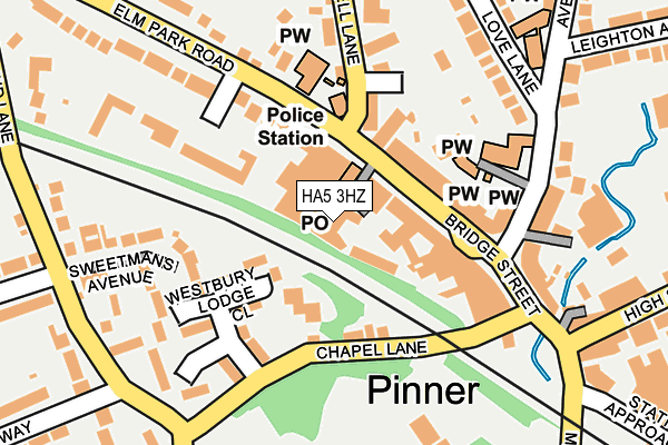 HA5 3HZ map - OS OpenMap – Local (Ordnance Survey) HA5 3HZ map - OS OpenMap – Local (Ordnance Survey)