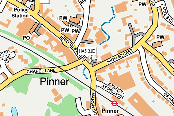 HA5 3JE map - OS OpenMap – Local (Ordnance Survey) HA5 3JE map - OS OpenMap – Local (Ordnance Survey)