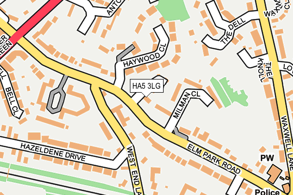 HA5 3LG map - OS OpenMap – Local (Ordnance Survey) HA5 3LG map - OS OpenMap – Local (Ordnance Survey)