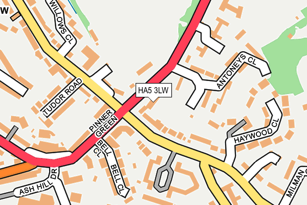 HA5 3LW map - OS OpenMap – Local (Ordnance Survey) HA5 3LW map - OS OpenMap – Local (Ordnance Survey)