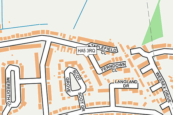 HA5 3RQ map - OS OpenMap – Local (Ordnance Survey) HA5 3RQ map - OS OpenMap – Local (Ordnance Survey)