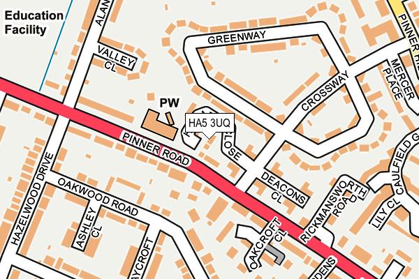 HA5 3UQ map - OS OpenMap – Local (Ordnance Survey) HA5 3UQ map - OS OpenMap – Local (Ordnance Survey)