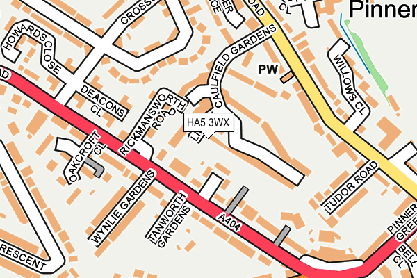 HA5 3WX map - OS OpenMap – Local (Ordnance Survey) HA5 3WX map - OS OpenMap – Local (Ordnance Survey)