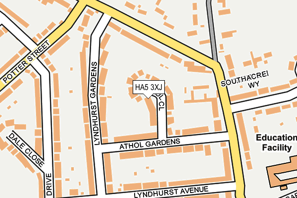 HA5 3XJ map - OS OpenMap – Local (Ordnance Survey) HA5 3XJ map - OS OpenMap – Local (Ordnance Survey)